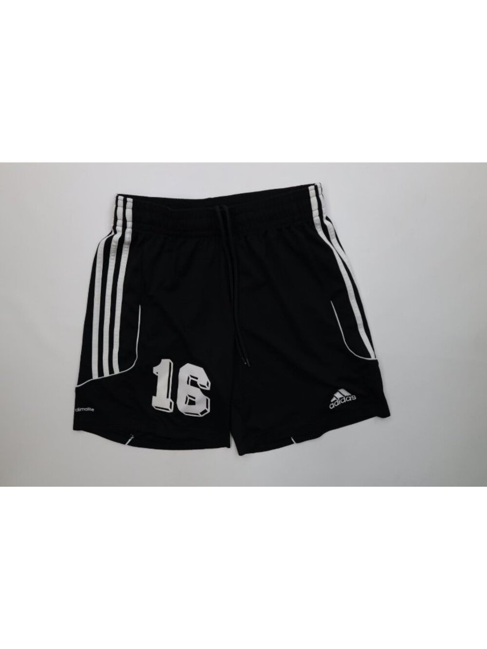 Vtg Adidas Mens Medium Spell Out Above Knee Running Jogging Soccer Shorts Black
